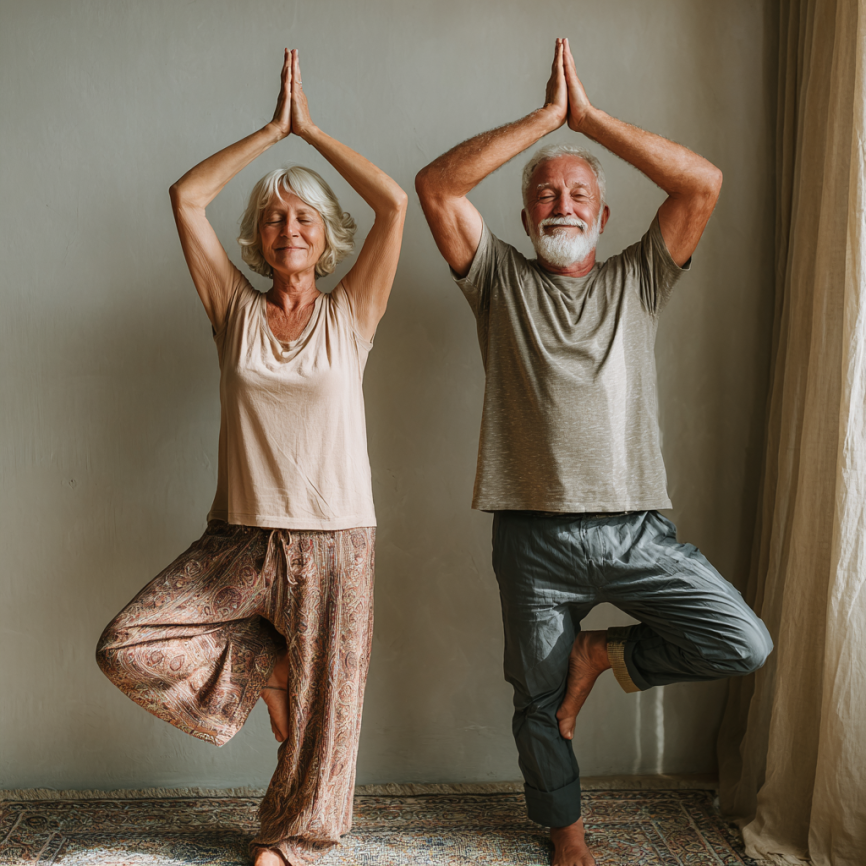 Csoportos jóga óra idősebbeknek